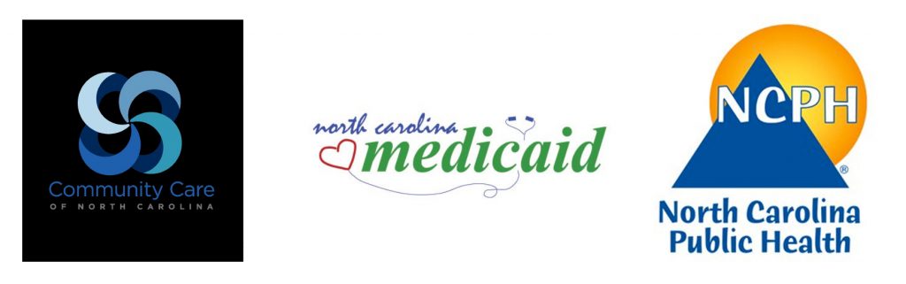Logos for CCNC, NC Medicaid and NC Public Health